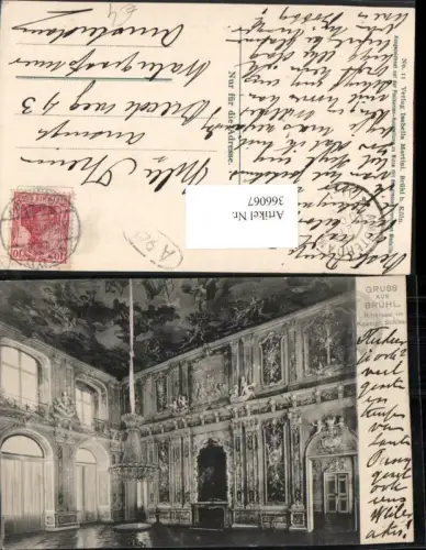 366067,Gruß aus Brühl Königliches Schloss Rittersaal Innenansicht