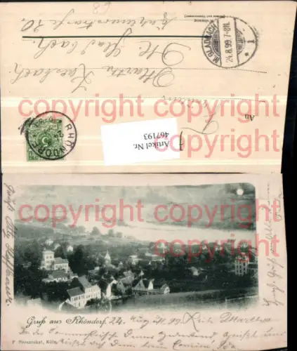 467193,Bad Honnef Gruß aus Rhöndorf Totale Mondschein