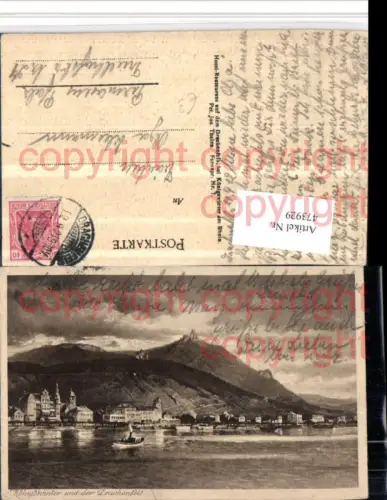 473929,Königswinter am Rhein Totale m. Drachenfels