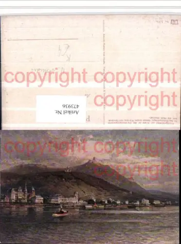 473936,Künstler AK N. Astudin Königswinter am Rhein Totale