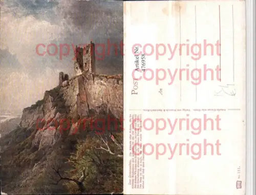 476958,Künstler AK N. Astudin Drachenfels Ruine b. Königswinter