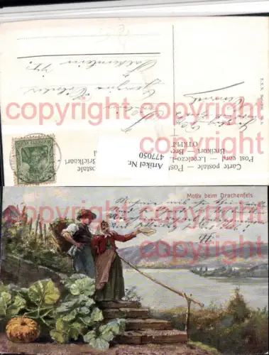 477050,Künstler AK Motiv b. Drachenfels b. Königswinter pub Theo Stroefer 596euro5