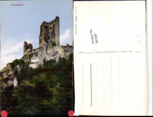 483087,Ruine Drachenfels b. Königswinter am Rhein