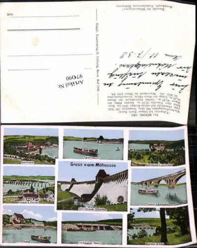 97090,Möhnesee Viadukt Körbecke Delecke Kraftwerk