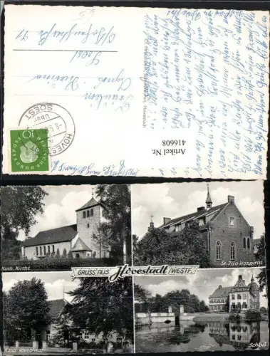 416608,Hovestadt Schloss Katholische Kirche Hospital Mehrbildkarte