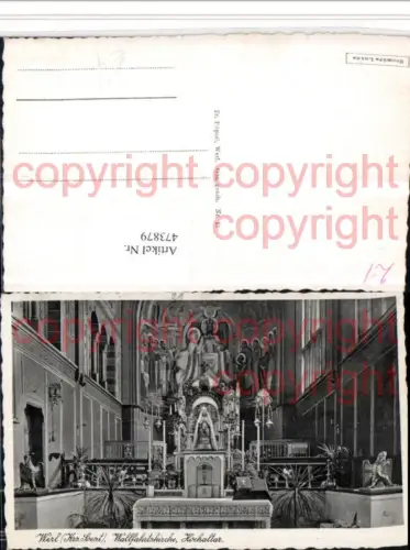 473879,Werl Wallfahrtskirche Kirche Hochaltar Innenansicht
