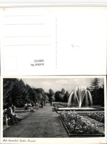 508152,Bad Sassendorf Großer Kurpark Brunnen Fontäne