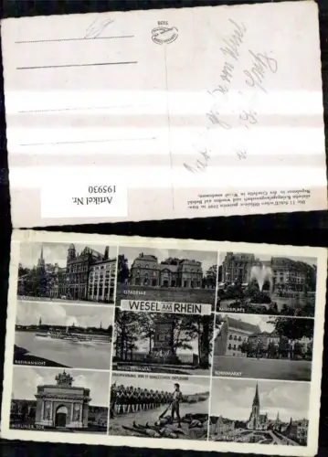 195930,Wesel a. Rhein Mehrbild Ak Kornmarkt Citadelle Kaiserplatz Rathaus
