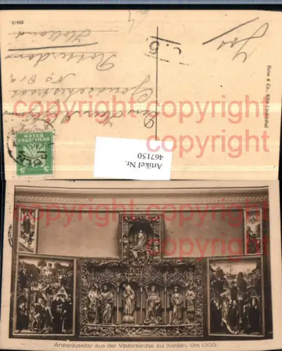 467150,Xanten Viktorkirche Antoniusaltar Altar Detail