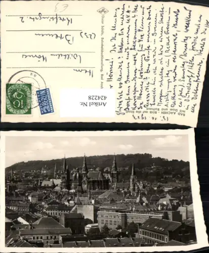 424228,Bad Aachen Teilansicht m. Dom u. Rathaus