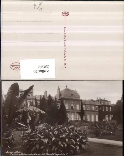 238835,Bonn a. Rhein Partie im Botanischen Garten m. Schloss Poppelsdorf pub Trink u. Co
