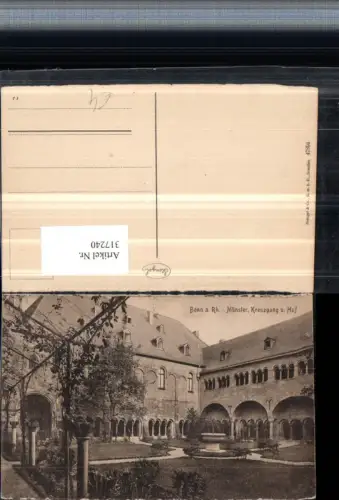 317240,Bonn am Rhein Münster Kreuzgang u. Hof Brunnen pub Stengel e Co 47894