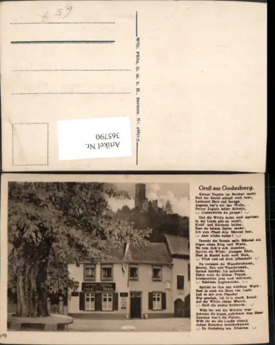 365790,Bonn Gruß aus Godesberg Gasthof Text