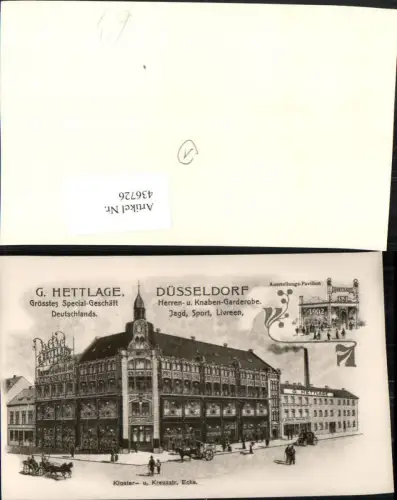 436726,REPRO Düsseldorf G. Hettlage Special-Geschäft Ausstellungs-Pavillon Mehrbildkarte