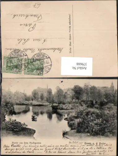 379688,Essen an d. Ruhr Partie aus dem Stadtgarten Teich