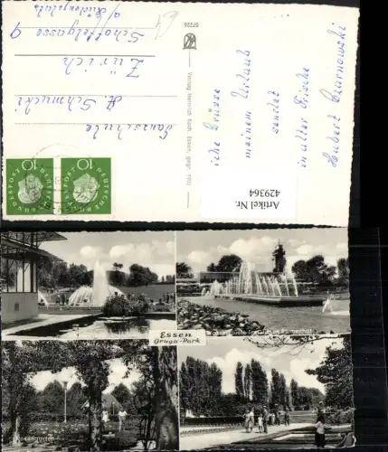 429364,Essen Gruga-Park Wasserspiele Rosengarten Mehrbildkarte