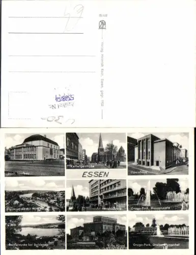 558854,Mehrbild Ak Essen Opernhaus Gruga-Park Villa Hügel