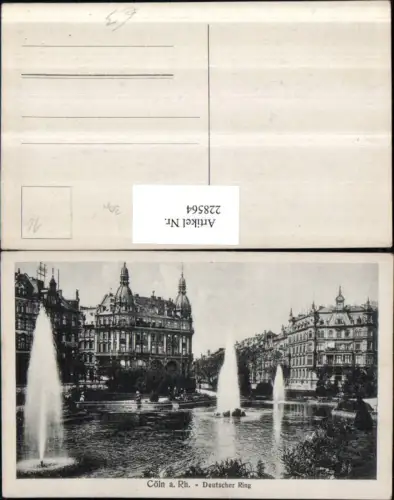 228564,Köln a. Rhein Deutscher Ring Springbrunnen Fontäne