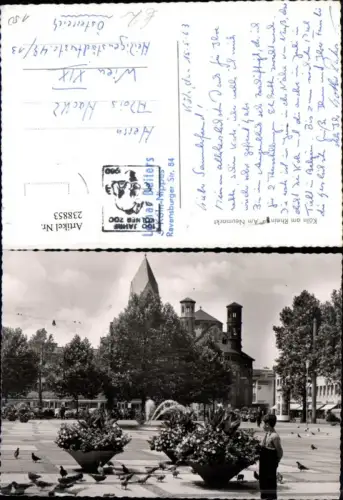 238853,Köln a. Rhein Am Neumarkt Kirche Springbrunnen