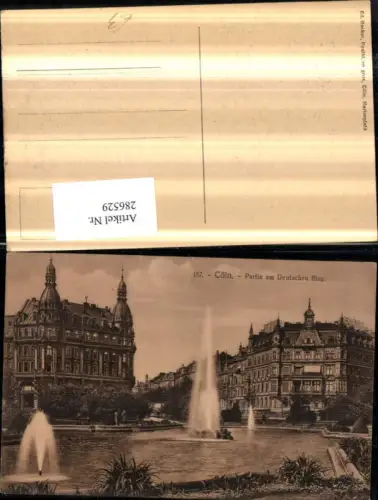 286529,Köln am Rhein Partie am Deutschen Ring Springbrunnen Fontäne