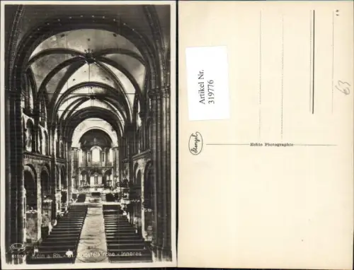 319776,Foto Ak Köln a. Rhein St Apostelkirche Kirche Inneres