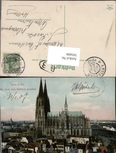 345604,Köln am Rhein Dom vom Rathaus
