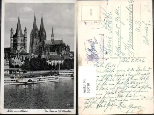 365710,Köln am Rhein Dom u. St. Martin Kirche Dampfer