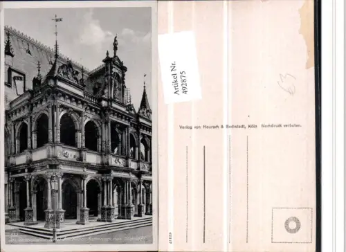 492875,Köln Rathaus Renaissance Portal Arkaden