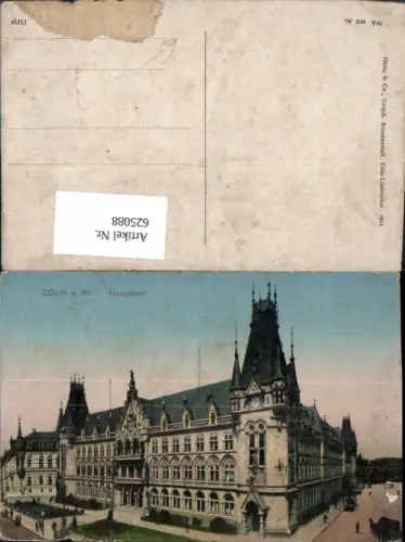 625088,Köln a. Rhein Cöln Hauptpost Post Postamt