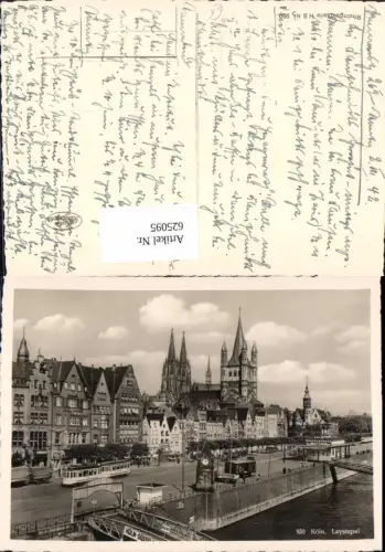 625095,Foto Ak Köln a. Rhein Leystapel Straßenbahn