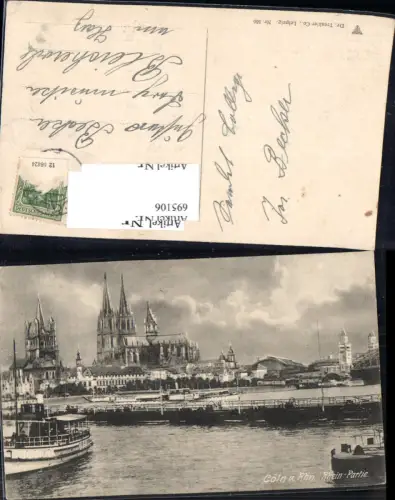 695106 Köln am Rhein Cöln Schiff Dampfer