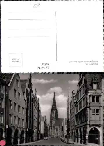 245311,Münster in Westfalen Prinzipalmarkt m. St. Lamberti Kirche Straßenansicht