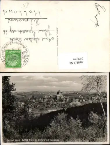 379729,Solingen Bergisch Land Schloss Burg an d. Wupper m. Remscheid