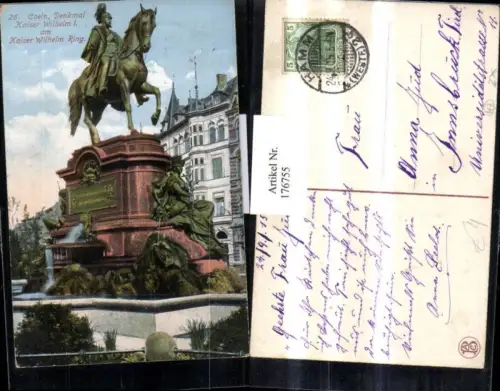 176755,Köln Coeln Denkmal Kaiser Wilhelm I. Am Kaiser Wilhelm Ring