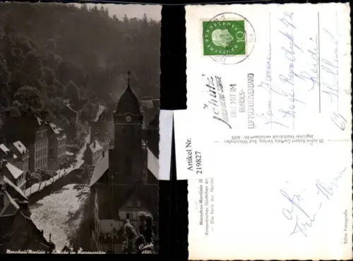219827,Monschau i. d. Eifel Aukirche im Morgengrauen Kirche