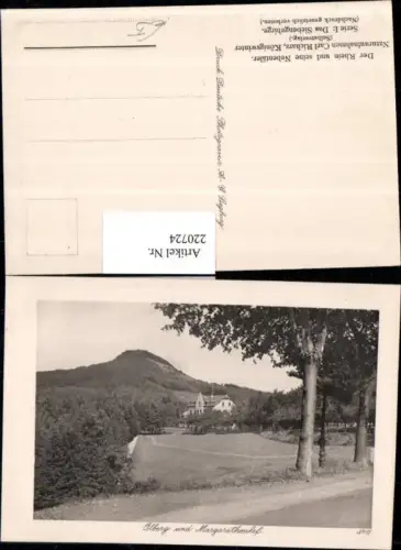 220724,Präge AK Siebengebirge Ölberg u. Margarethenhof Partie b. Königswinter