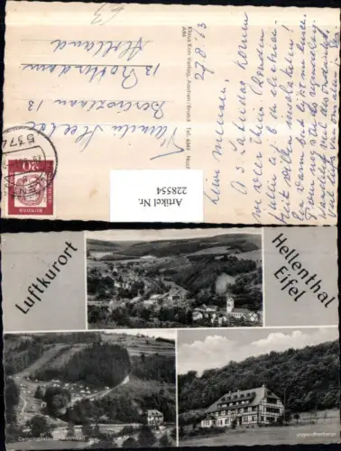 228554,Hellenthal i. d.Eifel Totale Jugendherberge Campingplatz Schwimmbad Mehrbildkarte