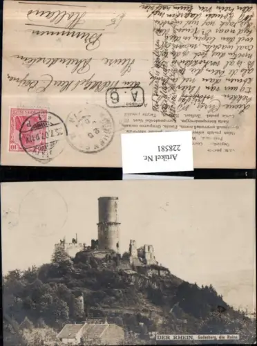 228581,Der Rhein Godesberg die Ruine Burgruine