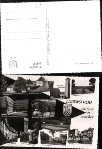 245157,Lüdenscheid in Westfalen Schloss Neuenhof Sanatorium Gymnasium Altstadt Freibad Kirche Mehrbildkarte