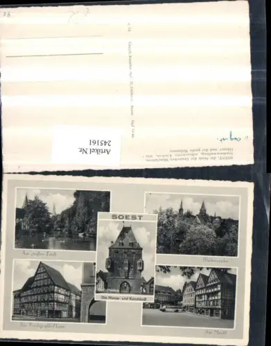 245161,Soest Osthofentor Freiligrath-Haus Am Markt Am großen Teich Mehrbildkarte