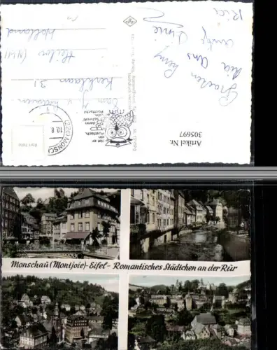 305697,Monschau in d. Eifel Totale Brücke Mehrbildkarte