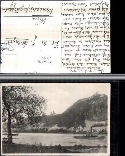 305729,Drachenfels u. Drachenburg b. Königswinter Dampfer