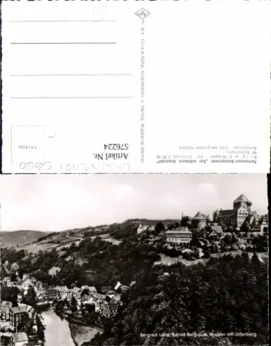 576224,Foto Ak Solingen Schloss Burg a. d. Wupper m. Unterburg Bergisch Land