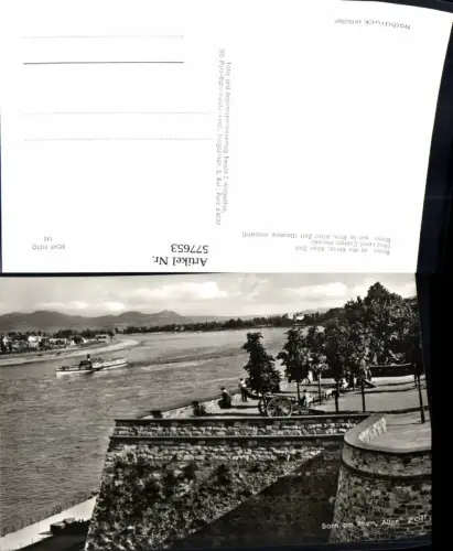 577653,Foto Ak Bonn a. Rhein Alter Zoll Schiff Dampfer