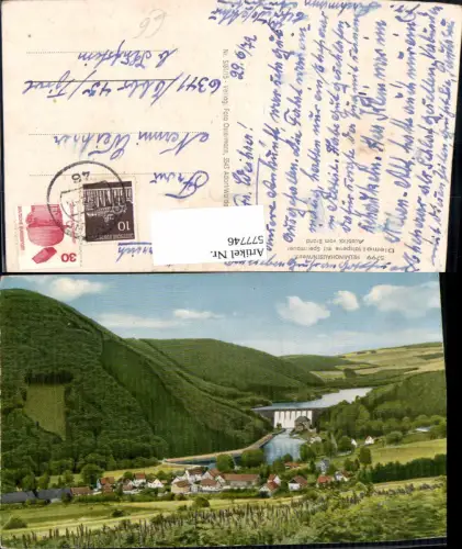 577746,Helminghausen Marsberg Diemeltalsperre m. Sperrmauer Ausblick vom Brand Talsperre