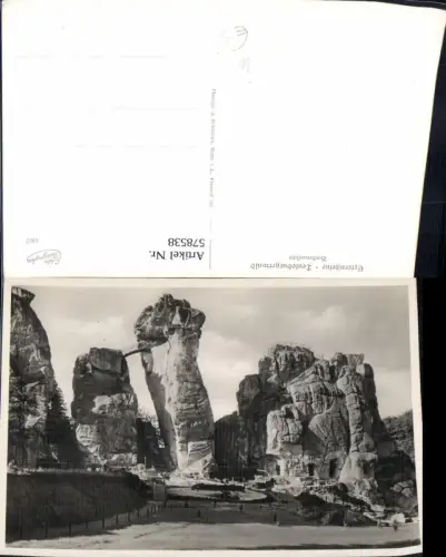 578538,Foto Ak Horn-Bad Meinberg Externsteine Teutoburgerwald Vorderansicht