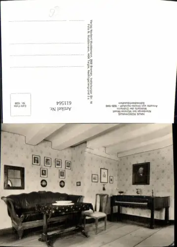 611564,Foto Ak Haus Rüschhaus Nienberge b. Münster i. Westfalen Dichterin Annette v. Droste-Hülshoff Interieur