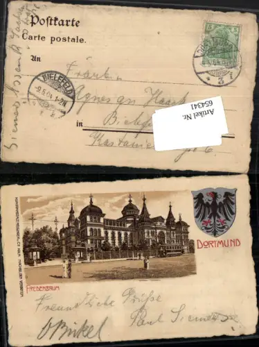 654341,tolle AK Dortmund Fredensbaum Wappen pub Reisinger e Co.