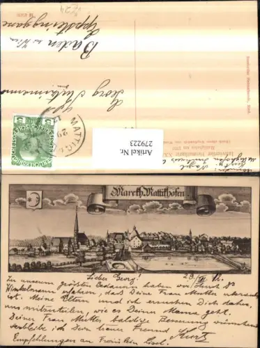 279223,Künstler AK Wening Kupferstich Mattighofen um 1700 Totale pub Innviertler Heimatkunde