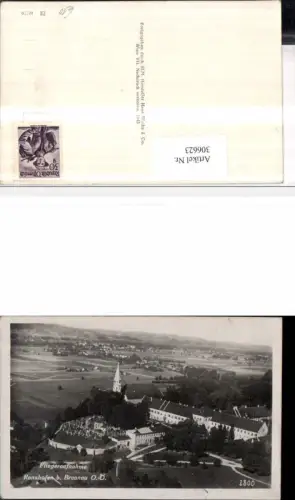 306623,Ranshofen b. Braunau Stift Friedhof Fliegeraufnahme